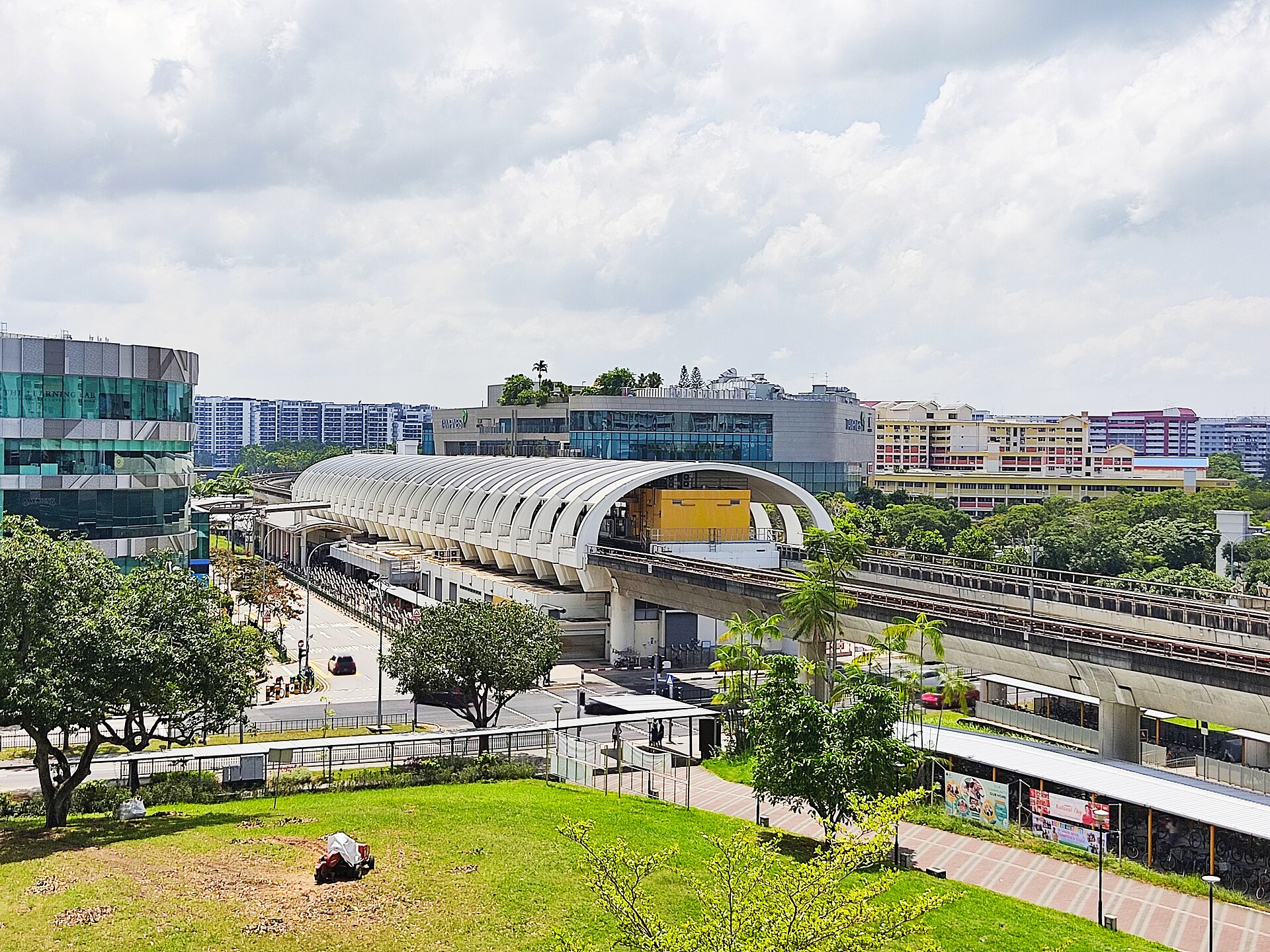 Tampines MRT station sign